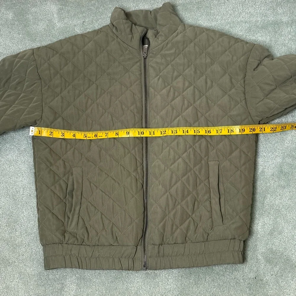 ROXY Women's PATH TO PARADISE Quilted‎ Zip Jacket - Deep Lichen Green Sz S/P - Picture 14 of 15